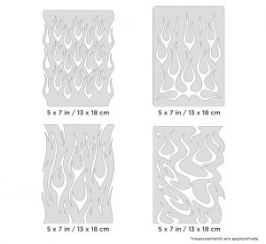 Artool Iwata-Medea Freehand Airbrush Templates Flame-O-Rama Mini Series 