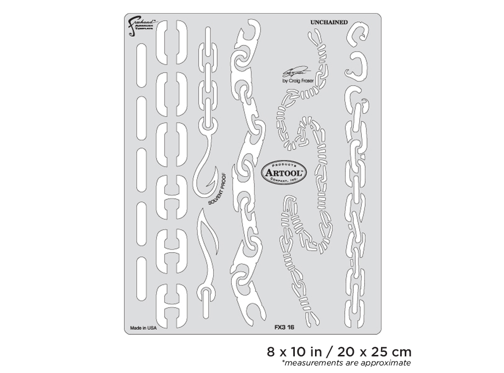 Artool FX3 Unchained Freehand Airbrush Template by Craig Fraser
