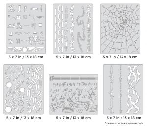 Airbrush Stencil Essential Seven Template #2 — Maple Airbrush Supplies