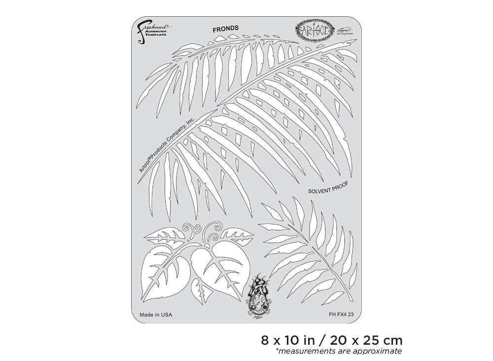 Artool  FX4 Fronds Freehand Airbrush Template by Craig Fraser