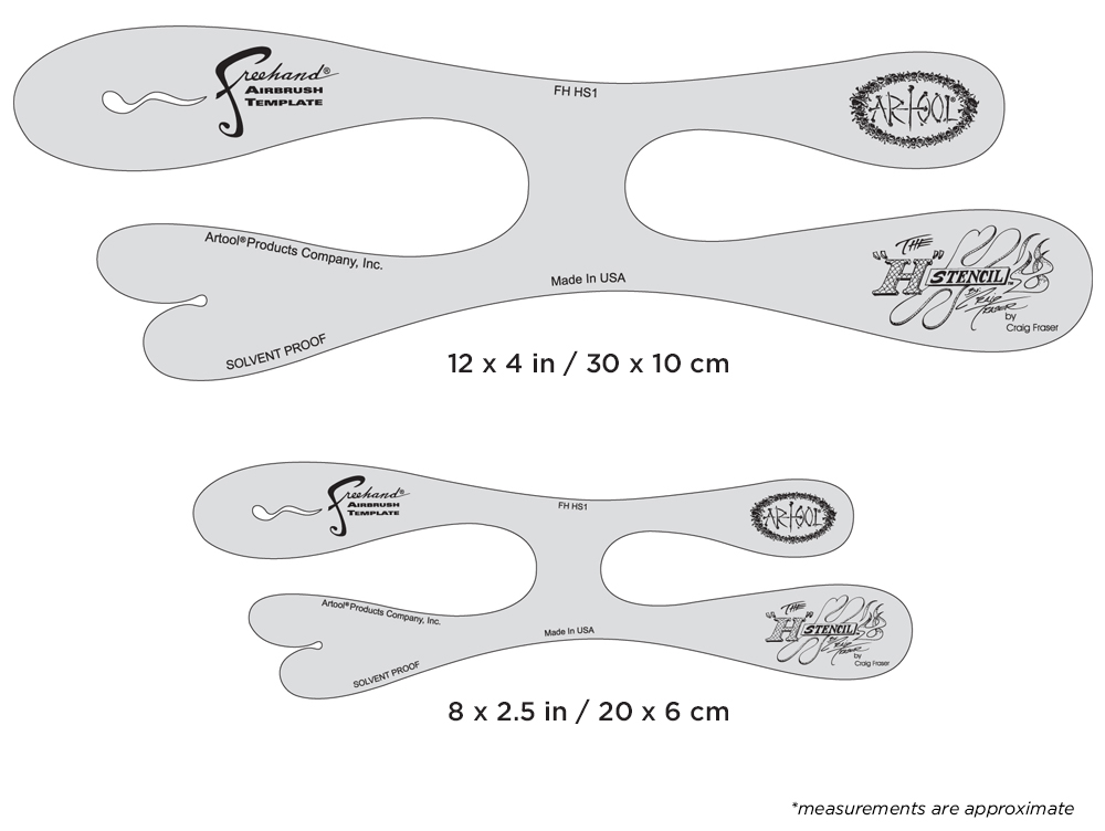 Artool H Stencil Freehand Airbrush Template by Craig Fraser: Anest  Iwata-Medea, Inc.