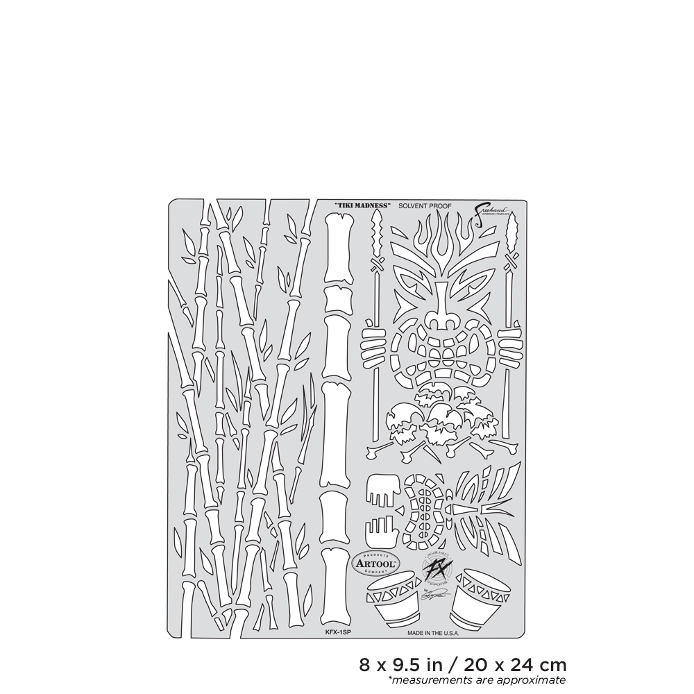 Artool Kustom FX Tiki-Madness Freehand Airbrush Template by Craig Fraser