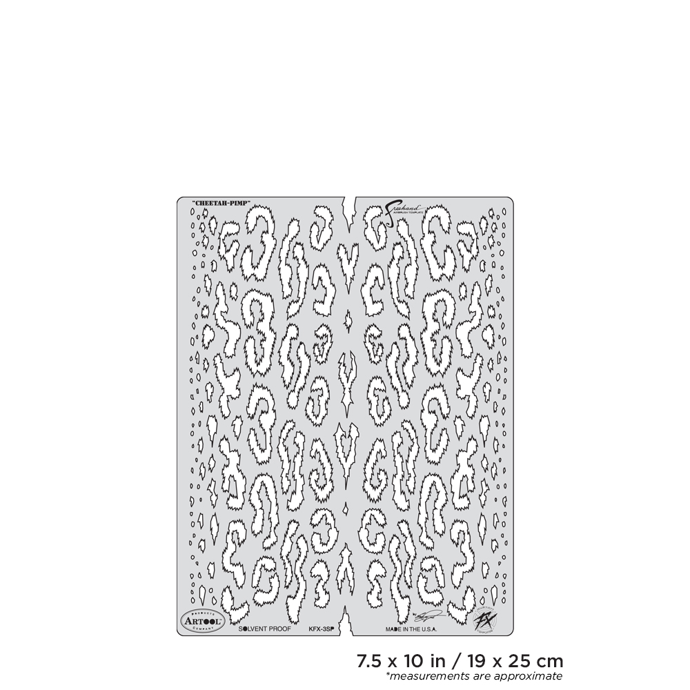 Artool Kustom FX Cheetah-Pimp Freehand Airbrush Template by Craig Fraser