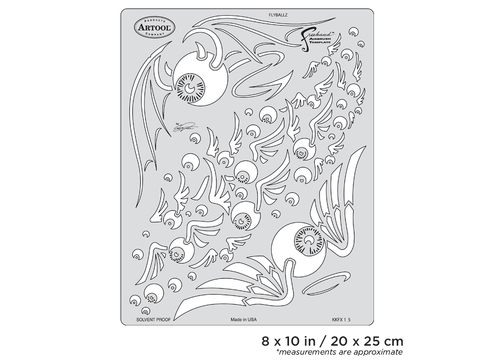 Artool Kustom Kulture Flyballz Freehand Airbrush Template by Craig Fraser