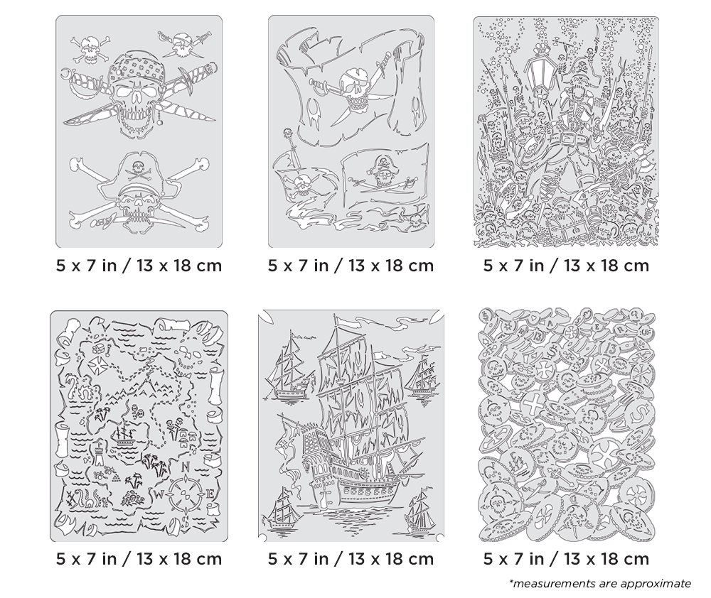 Artool  Piracy Mini Series Set Freehand Airbrush Template by Craig Fraser