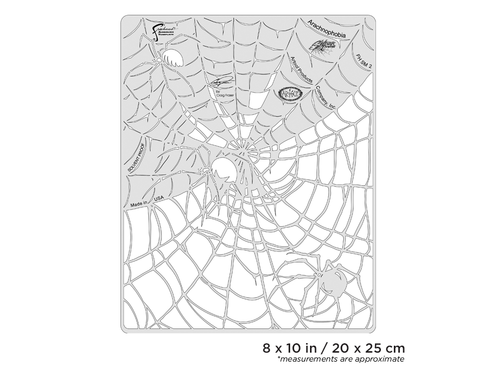 Artool  Spider Master Arachnophobia Freehand Airbrush Template by Craig Fraser