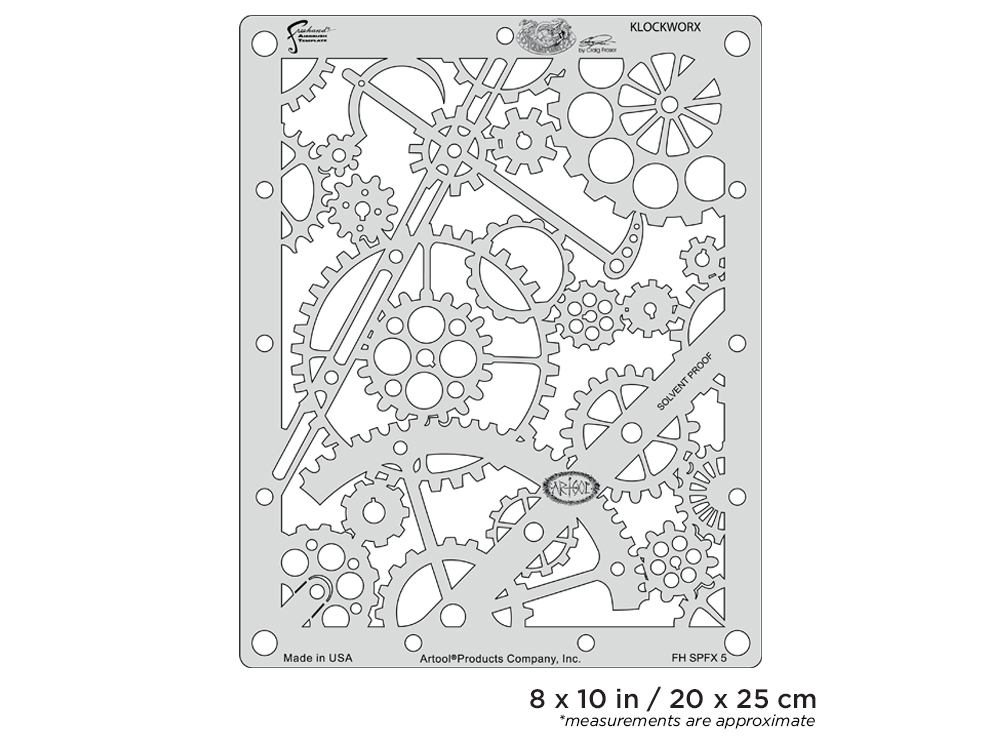 Artool  Steampunk FX Klockworx Freehand Airbrush Template by Craig Fraser