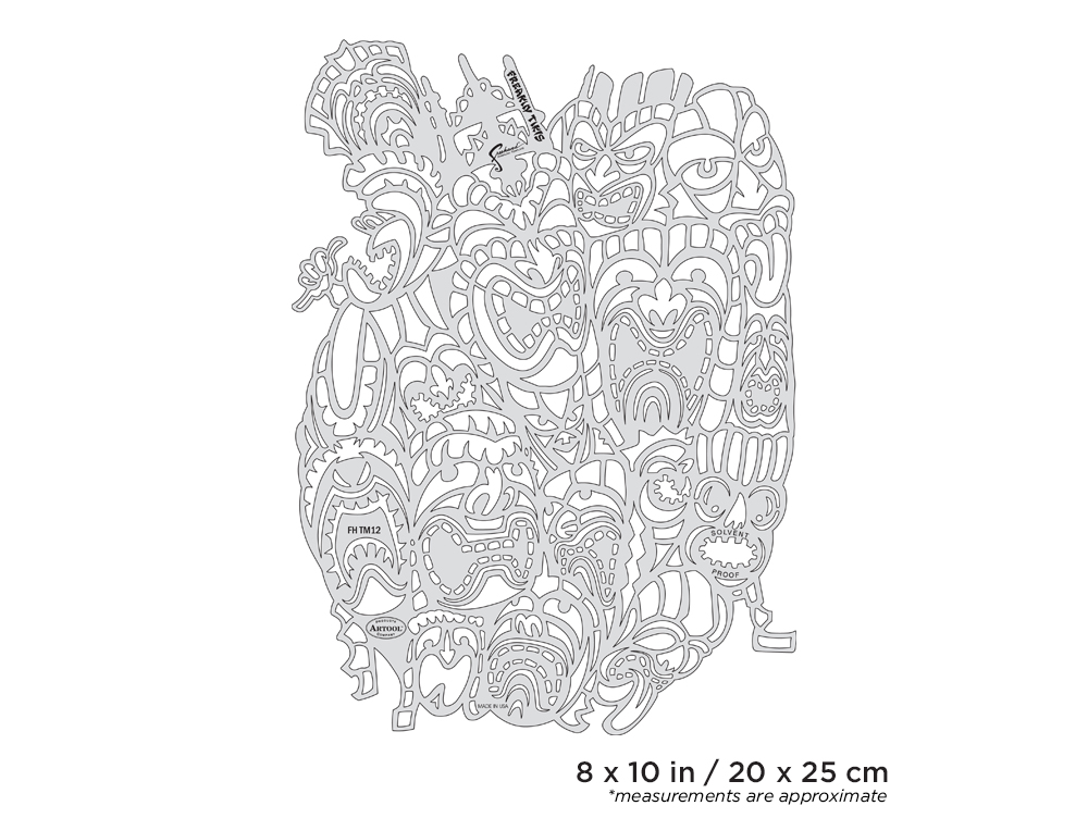 Artool Tiki Master II Freakin' Tikis Freehand Airbrush Template  by Dennis Mathewson