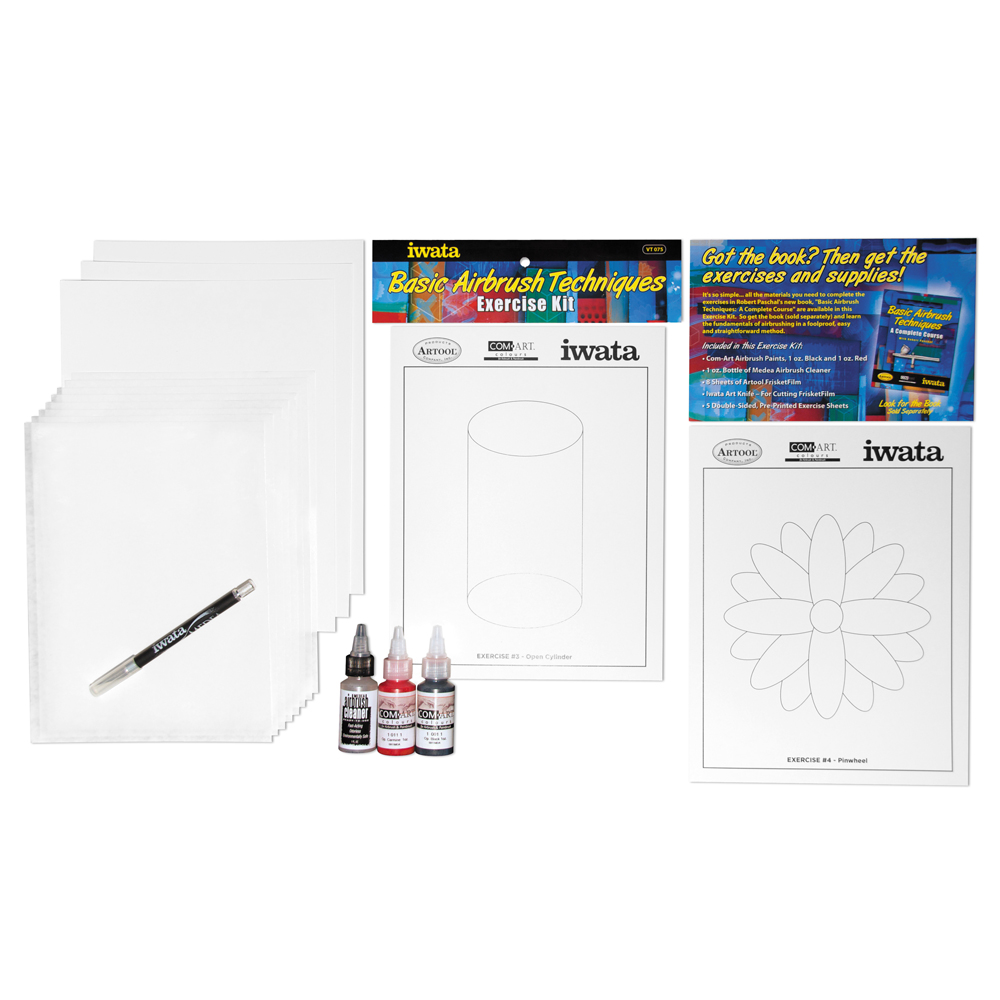 Basic Airbrush Techniques Exercise Kit by Robert Paschal Anest Iwata